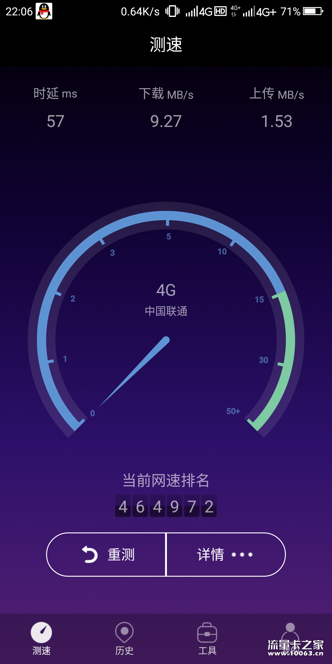 低延迟联通网速8M