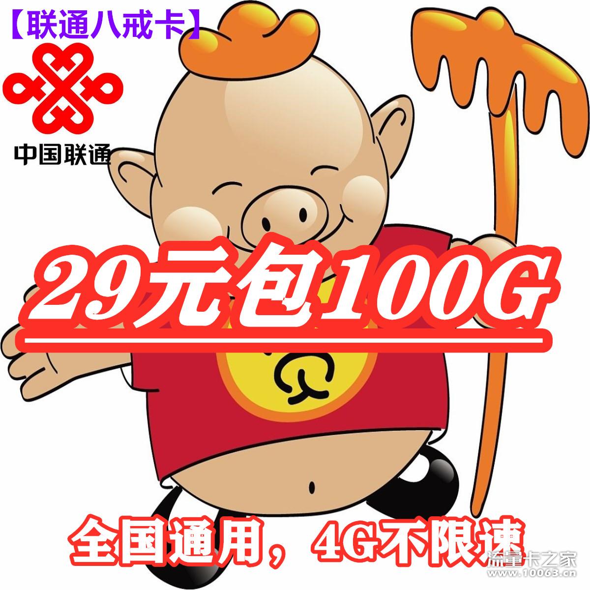 广西福建可以发 联通29元包100G 