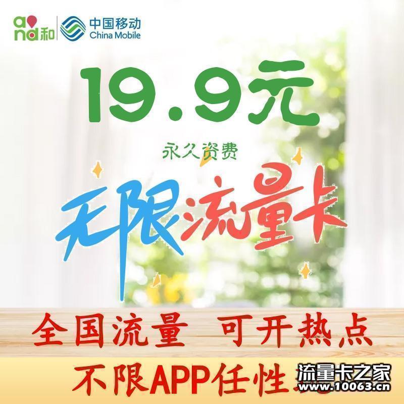 移动双圣卡19.9元无限流量 现货秒发！