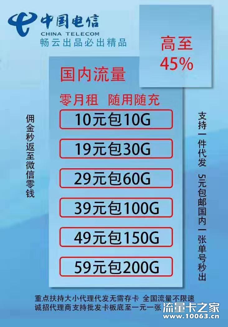 电信卡稳定，长期招代理不套路保证拿到返佣